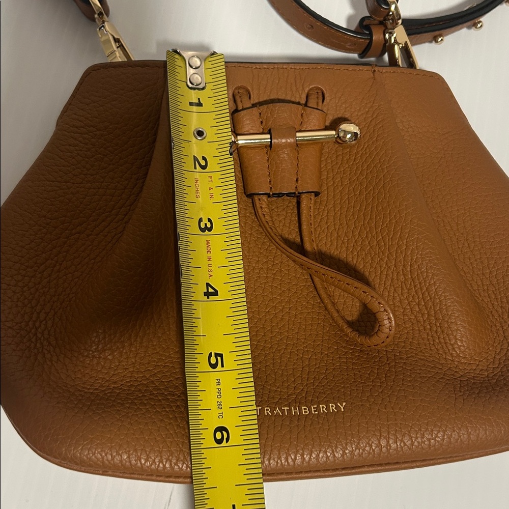 Strathberry Osette Crossbody Bag Grain Tan Pristine Minimalist - Picture 14 of 14